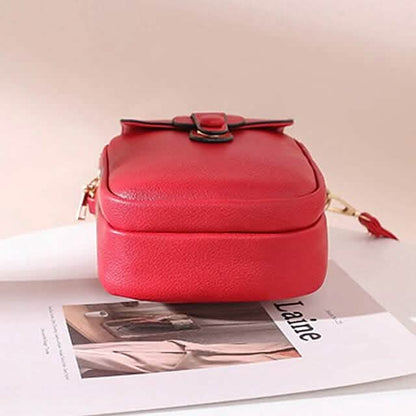 Women's Crossbody Leather Solid Color Plain Bag Wallet - A-1 Thread Vault