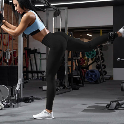 Women's High Waist Workout Leggings Tummy Control Compression with 25" Inseam No Front Seam - A-1 Thread Vault