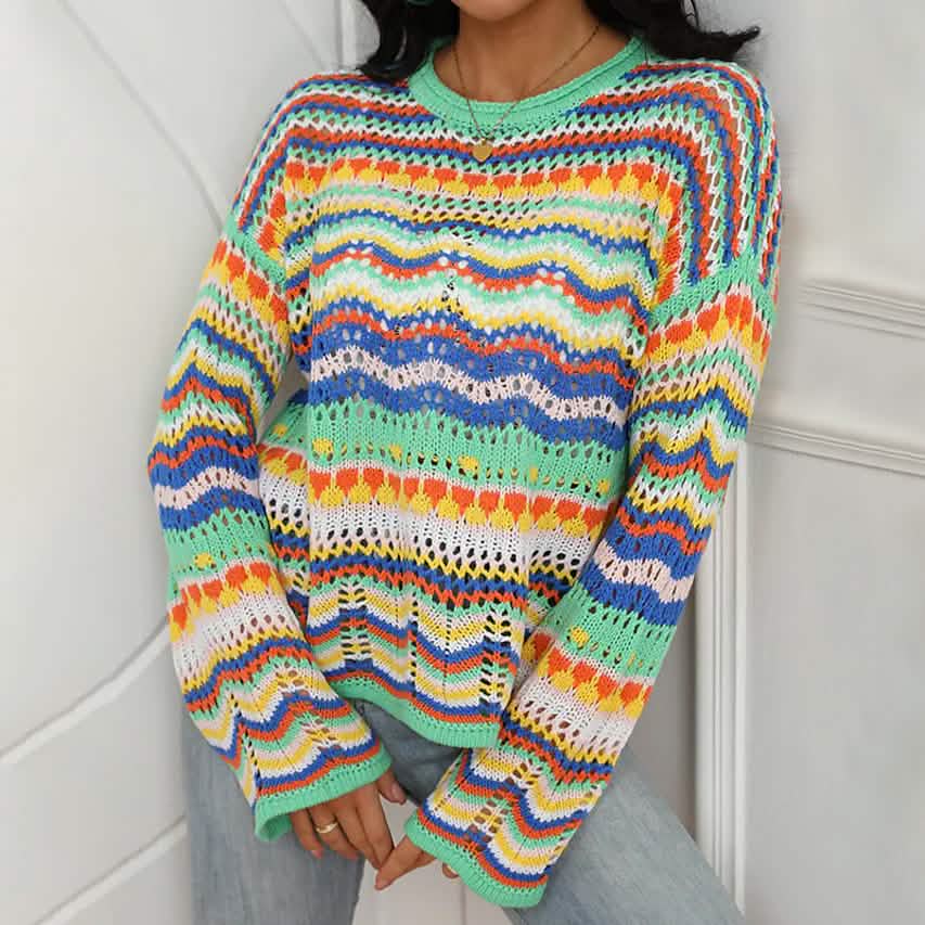 Women's Jumper Cable Knit Pullover Sweater Long Sleeve - A-1 Thread Vault