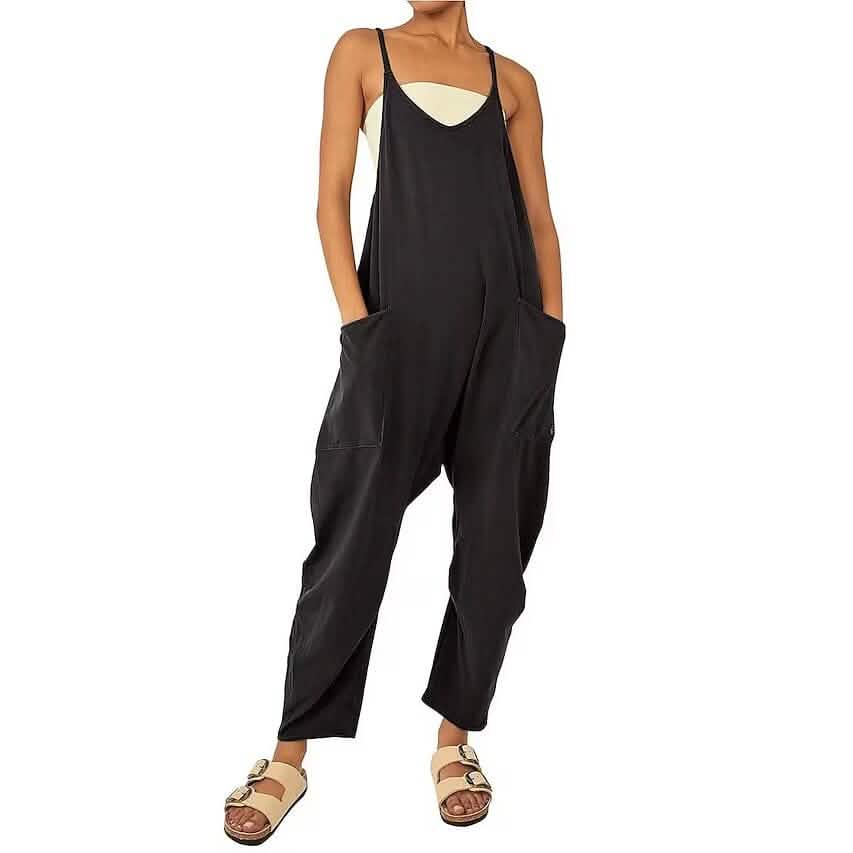 Women's Jumpsuit Maternity Solid Color V Neck Regular Fit Sleeveless - A-1 Thread Vault