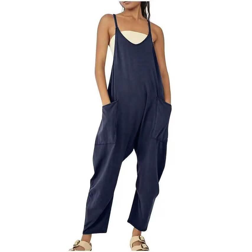 Women's Jumpsuit Maternity Solid Color V Neck Regular Fit Sleeveless - A-1 Thread Vault