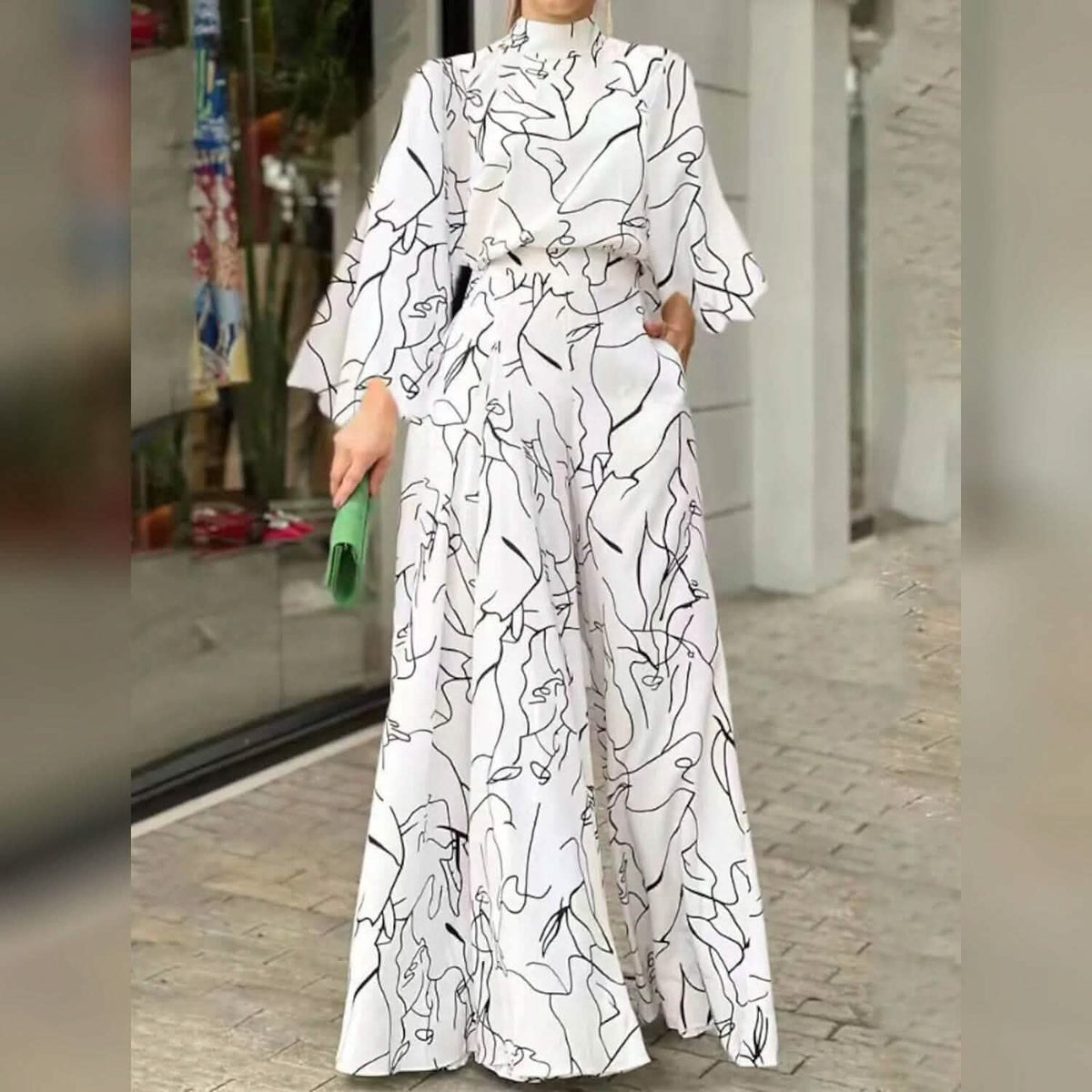 Women's Jumpsuit Pocket Print Floral Stand Collar Streetwear - A-1 Thread Vault