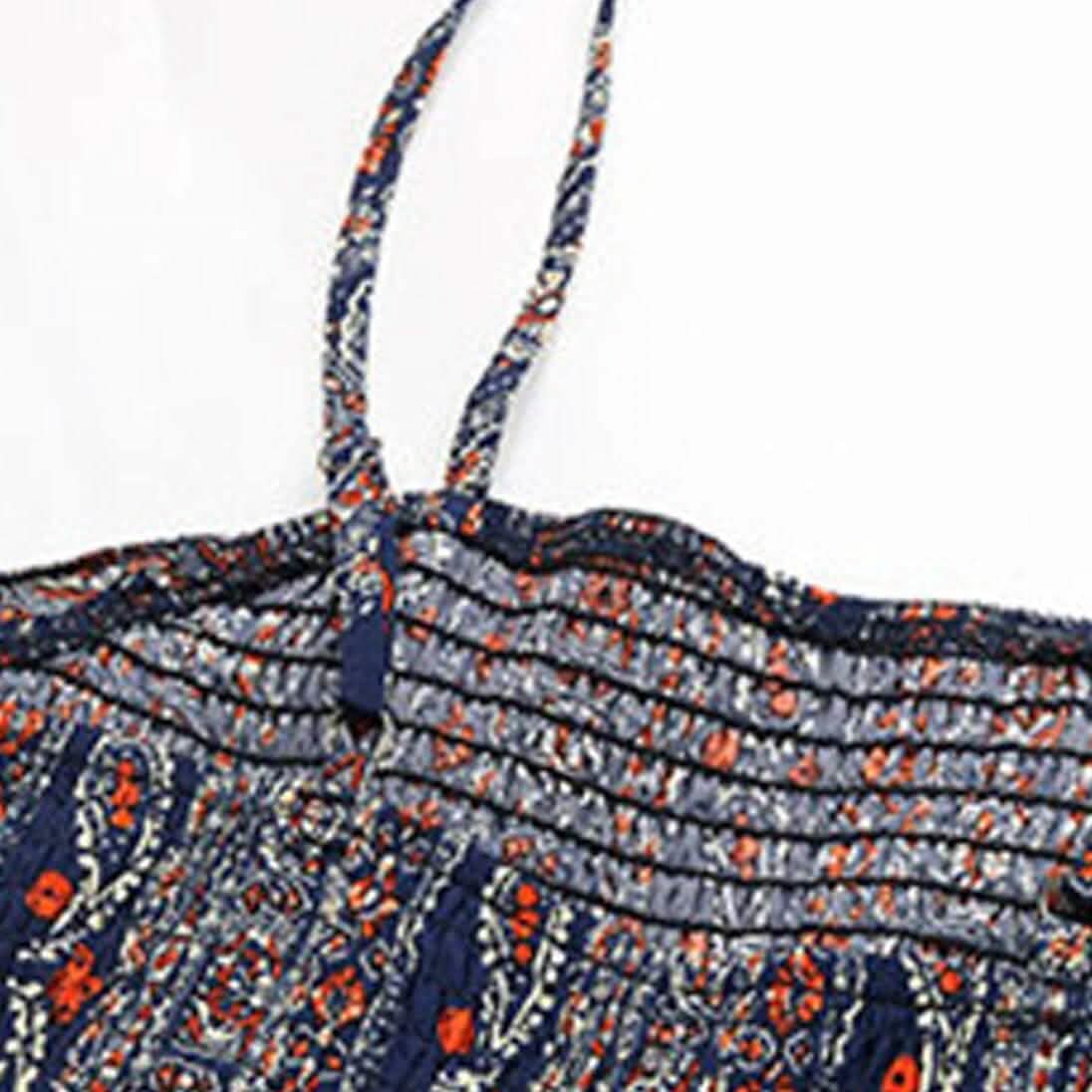 Women's Jumpsuit Pocket Print Geometric Square - A-1 Thread Vault