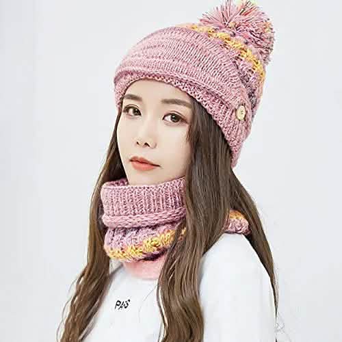 Women's Knitted Hat Scarf Mask Set - A-1 Thread Vault