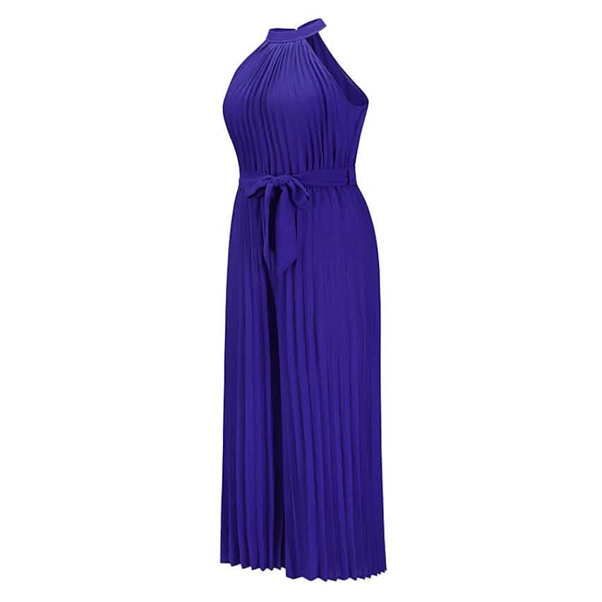 Women's Lace-Up Halter Casual Wide-Leg Jumpsuit - A-1 Thread Vault
