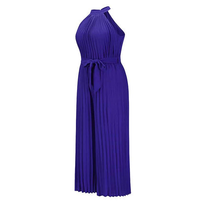 Women's Lace-Up Halter Casual Wide-Leg Jumpsuit - A-1 Thread Vault