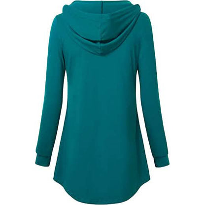 Women's Long Sleeve Hooded Tunic Tops - A-1 Thread Vault