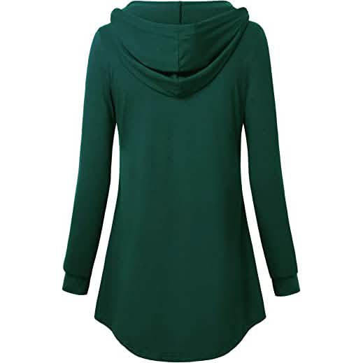 Women's Long Sleeve Hooded Tunic Tops - A-1 Thread Vault