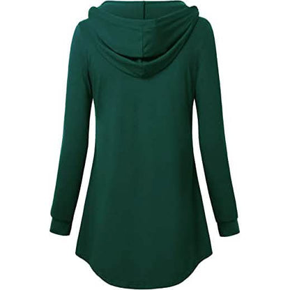 Women's Long Sleeve Hooded Tunic Tops - A-1 Thread Vault
