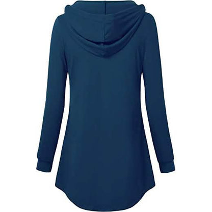 Women's Long Sleeve Hooded Tunic Tops - A-1 Thread Vault