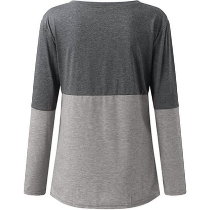 Women's Long Sleeve V Neck Loose Basic Shirt - A-1 Thread Vault
