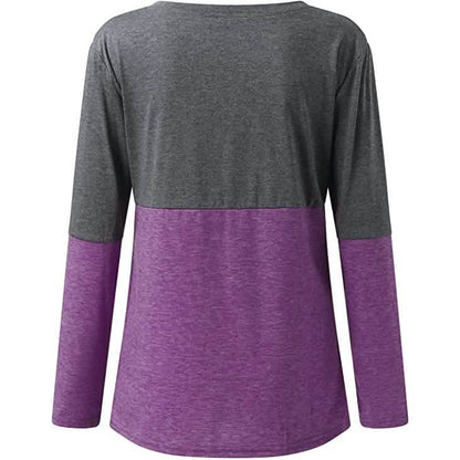 Women's Long Sleeve V Neck Loose Basic Shirt - A-1 Thread Vault
