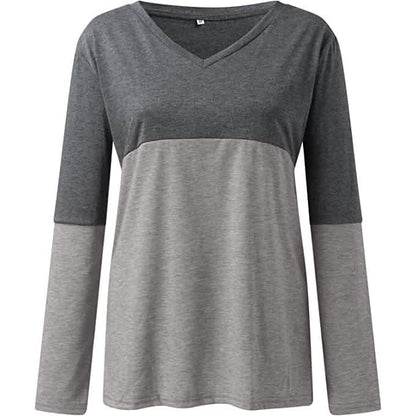 Women's Long Sleeve V Neck Loose Basic Shirt - A-1 Thread Vault