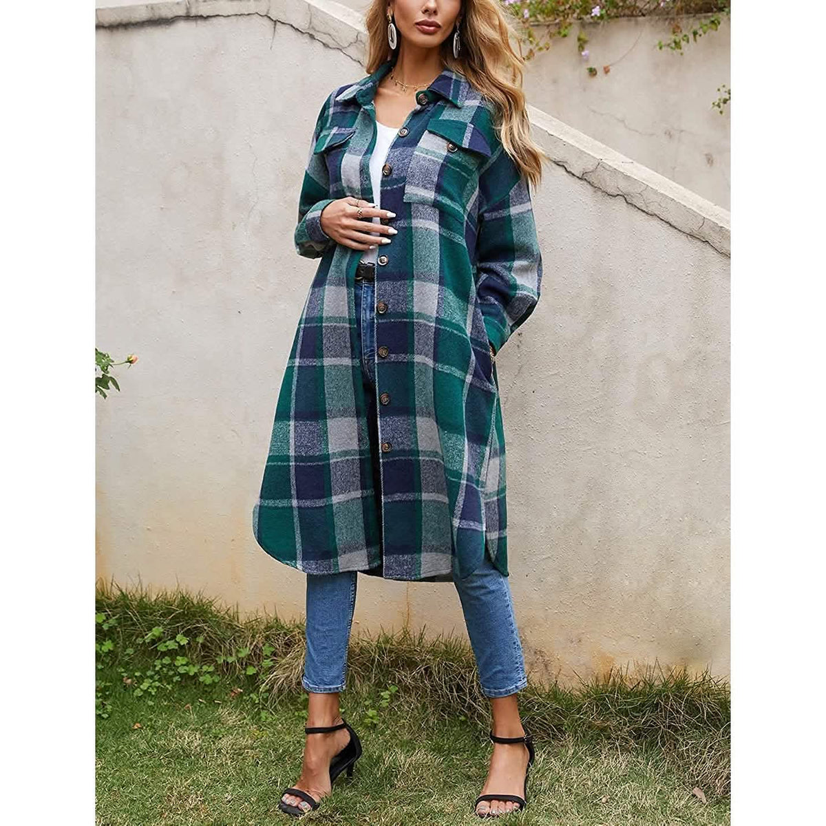 Womens Lounge Lapel Button Up Long Sleeve - A-1 Thread Vault