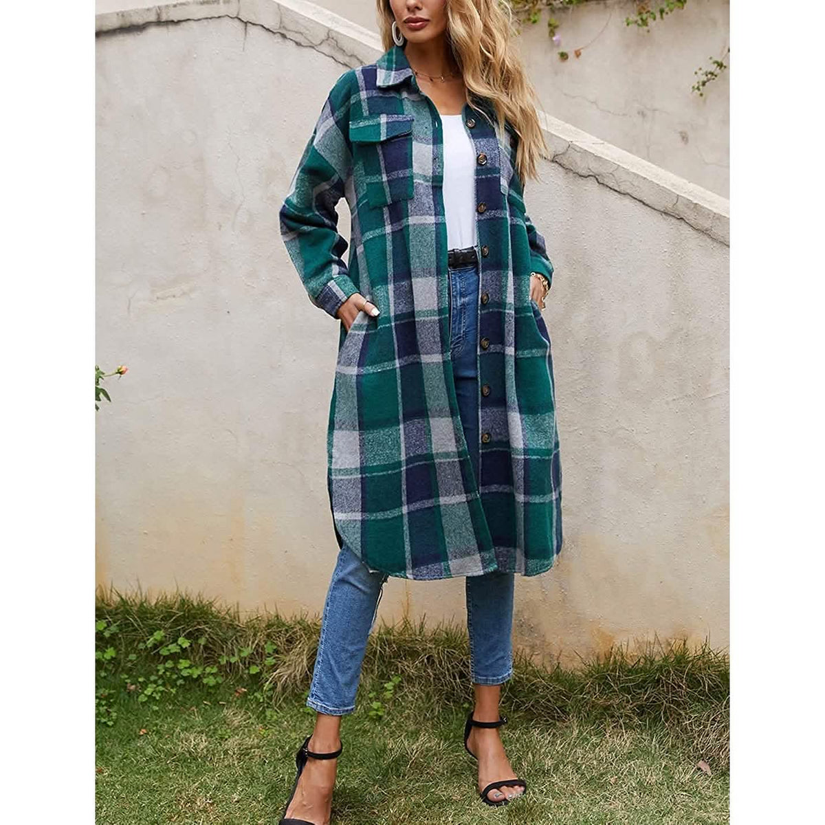 Womens Lounge Lapel Button Up Long Sleeve - A-1 Thread Vault