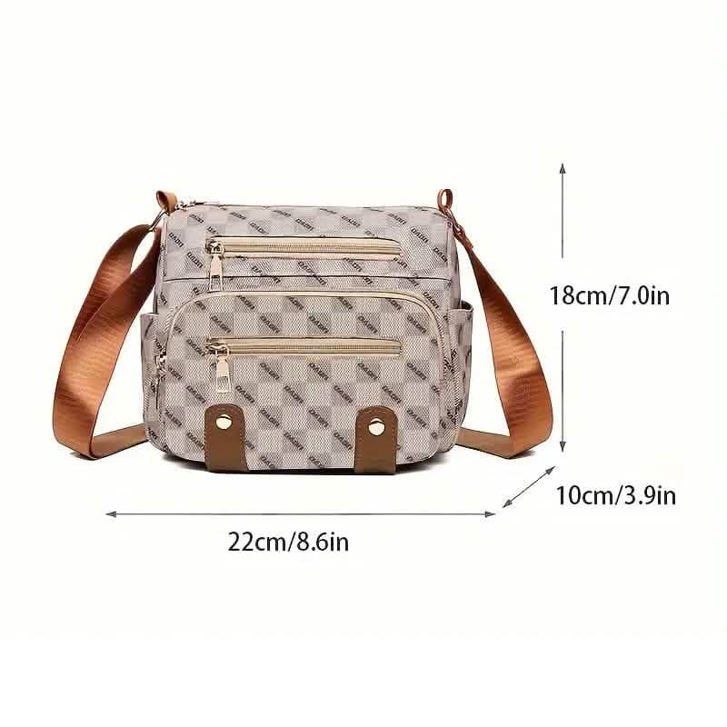 Women's Multi Pocket Plaid Pattern Crossbody Bag - A-1 Thread Vault