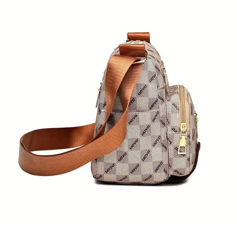 Women's Multi Pocket Plaid Pattern Crossbody Bag - A-1 Thread Vault