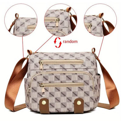 Women's Multi Pocket Plaid Pattern Crossbody Bag - A-1 Thread Vault