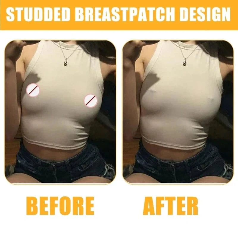 Womens Nipple Cover Pasties with Piercing Lingerie Carnivals Raves Party Sticky Bras Chest Sticker Intimates Accessories - A-1 Thread Vault