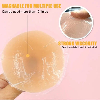Womens Nipple Cover Pasties with Piercing Lingerie Carnivals Raves Party Sticky Bras Chest Sticker Intimates Accessories - A-1 Thread Vault
