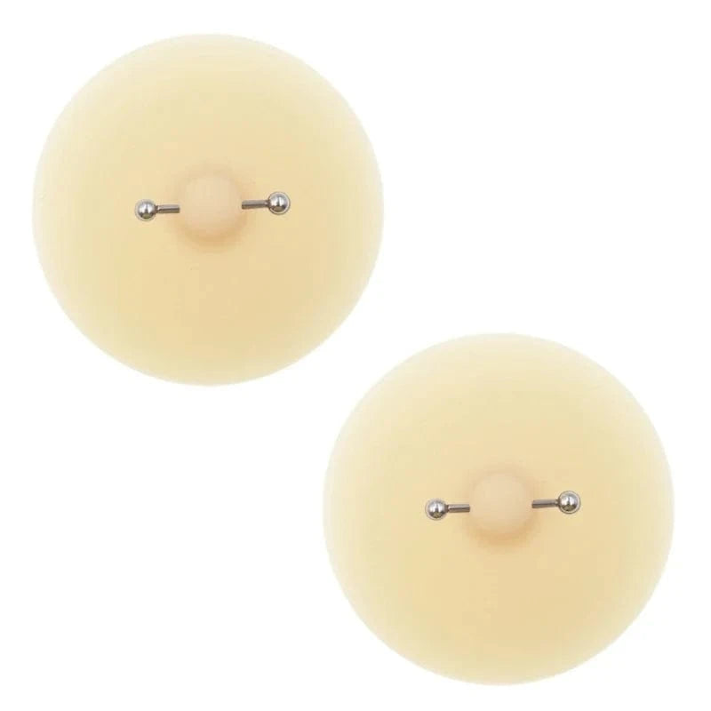 Womens Nipple Cover Pasties with Piercing Lingerie Carnivals Raves Party Sticky Bras Chest Sticker Intimates Accessories - A-1 Thread Vault