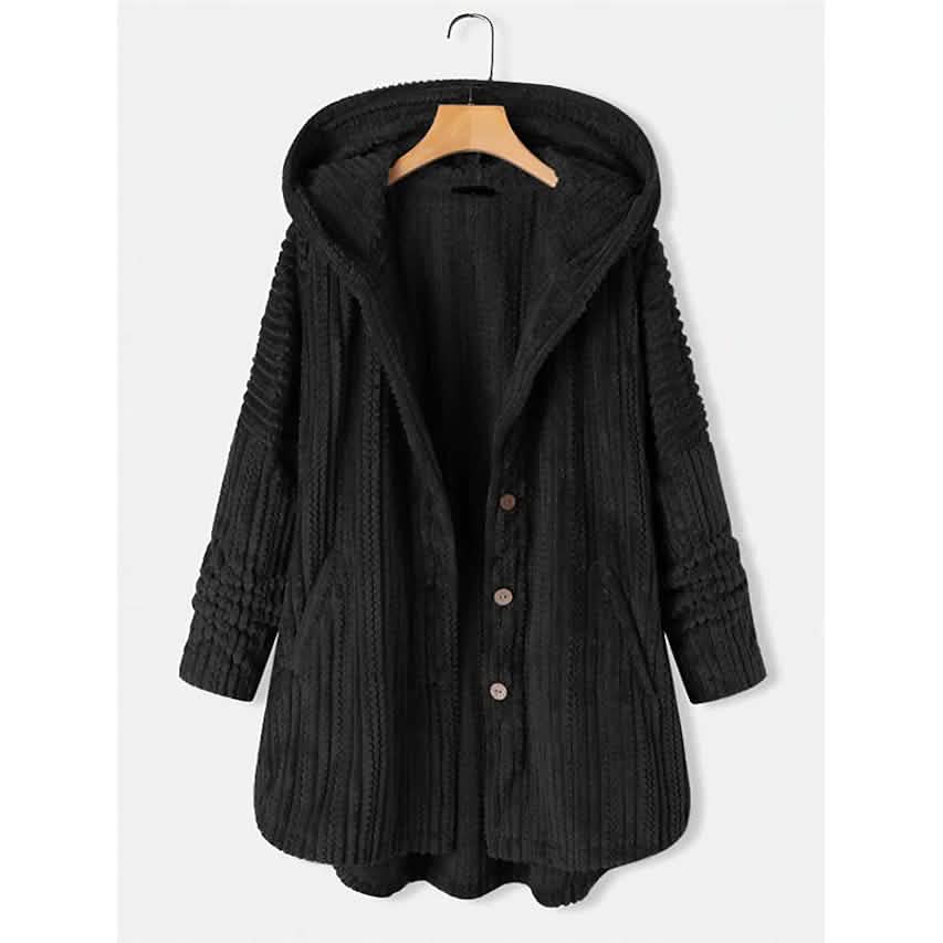 Women's Plus Size Coat Button Pocket - A-1 Thread Vault