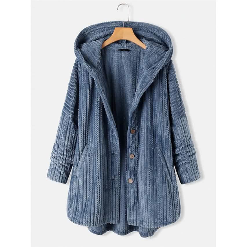 Women's Plus Size Coat Button Pocket - A-1 Thread Vault