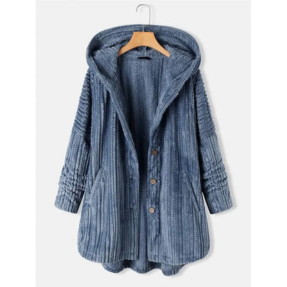 Women's Plus Size Coat Button Pocket - A-1 Thread Vault