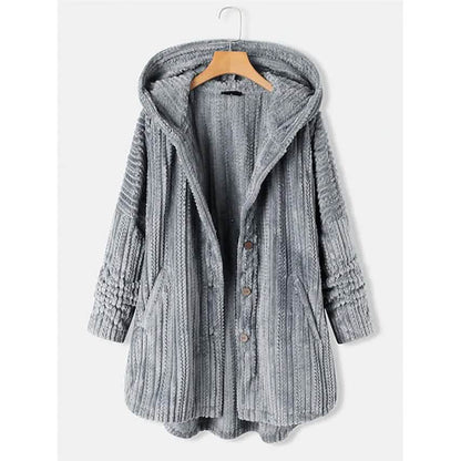 Women's Plus Size Coat Button Pocket - A-1 Thread Vault