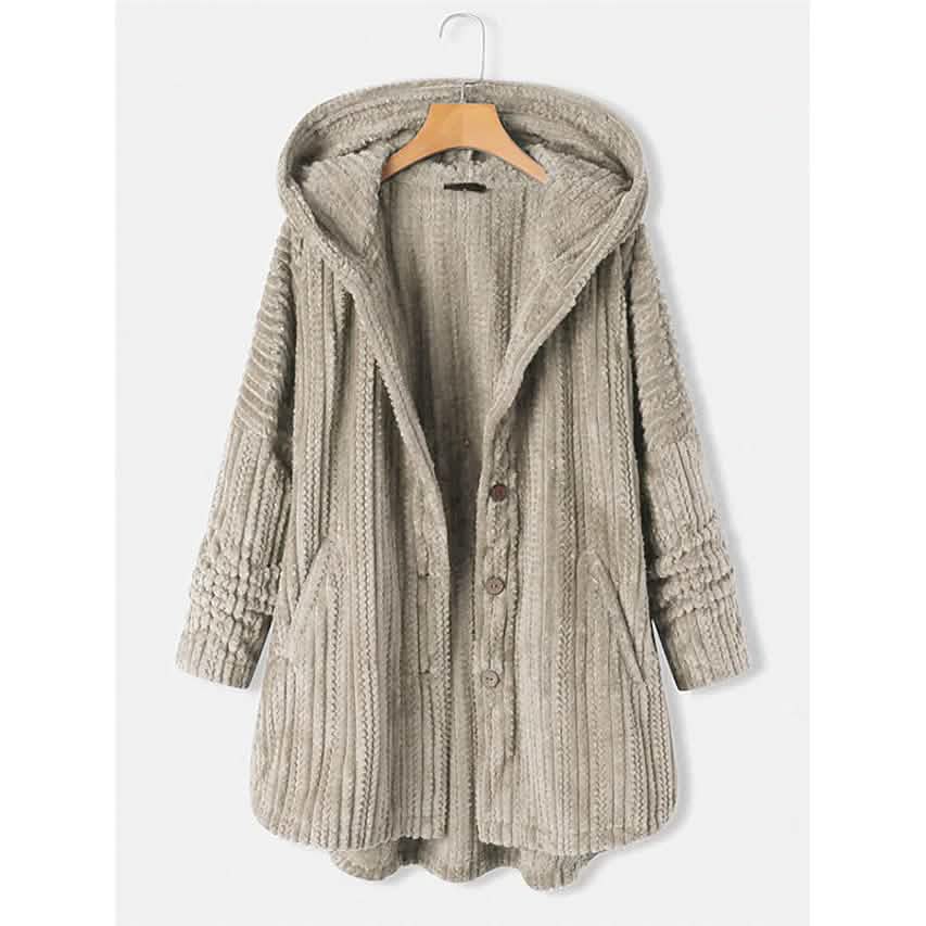 Women's Plus Size Coat Button Pocket - A-1 Thread Vault