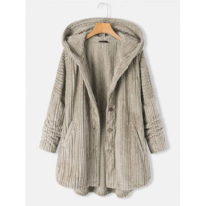 Women's Plus Size Coat Button Pocket - A-1 Thread Vault