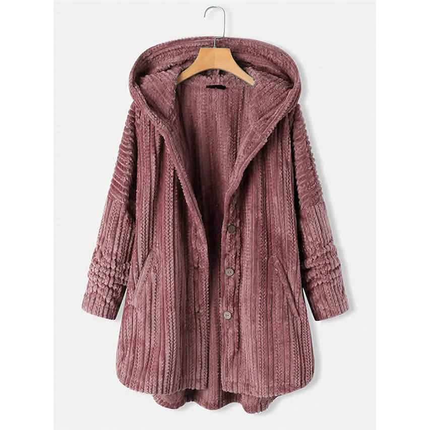 Women's Plus Size Coat Button Pocket - A-1 Thread Vault