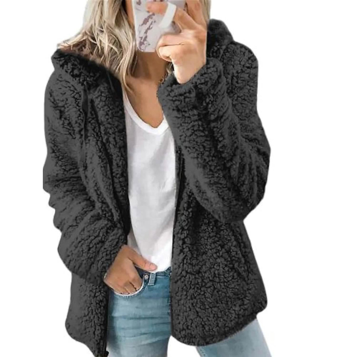 Women's Plus Size Hoodie Coat Long Sleeve - A-1 Thread Vault