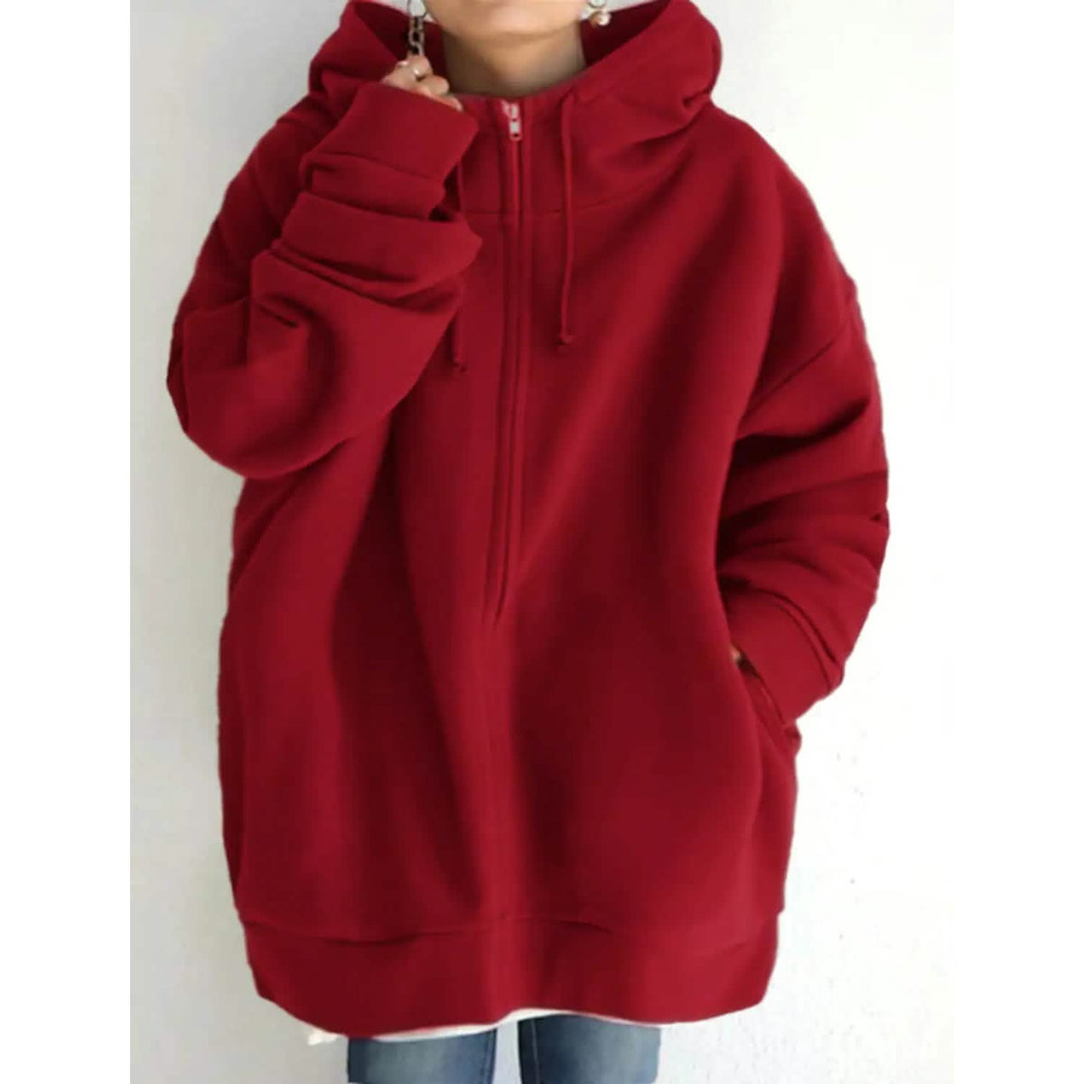 Women's Plus Size Jacket Zipper Pocket Solid Formal Long Sleeve - A-1 Thread Vault