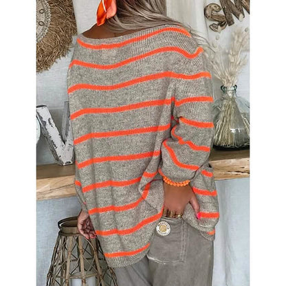 Women's Pullover Jumper Cable Knit Tunic Knitted Print Crew Neck - A-1 Thread Vault