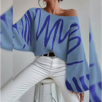 Women's Pullover Sweater Jumper Ribbed Knit Oversized Crew Neck - A-1 Thread Vault