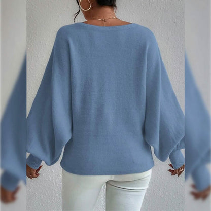 Women's Pullover Sweater Jumper Ribbed Knit Oversized Crew Neck - A-1 Thread Vault