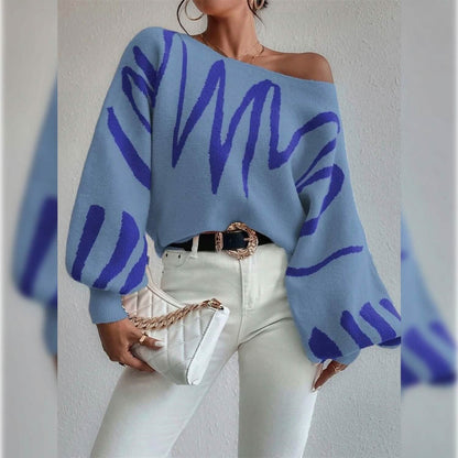 Women's Pullover Sweater Jumper Ribbed Knit Oversized Crew Neck - A-1 Thread Vault