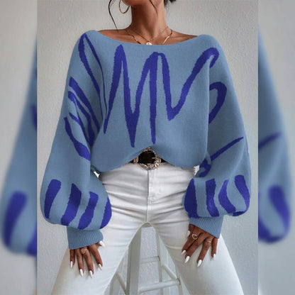 Women's Pullover Sweater Jumper Ribbed Knit Oversized Crew Neck - A-1 Thread Vault