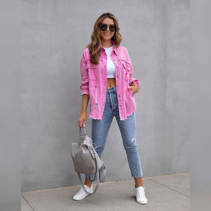 Women's Shacket Long Sleeve Denim - A-1 Thread Vault