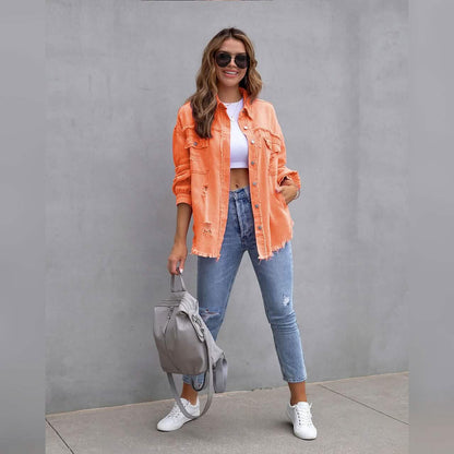 Women's Shacket Long Sleeve Denim - A-1 Thread Vault