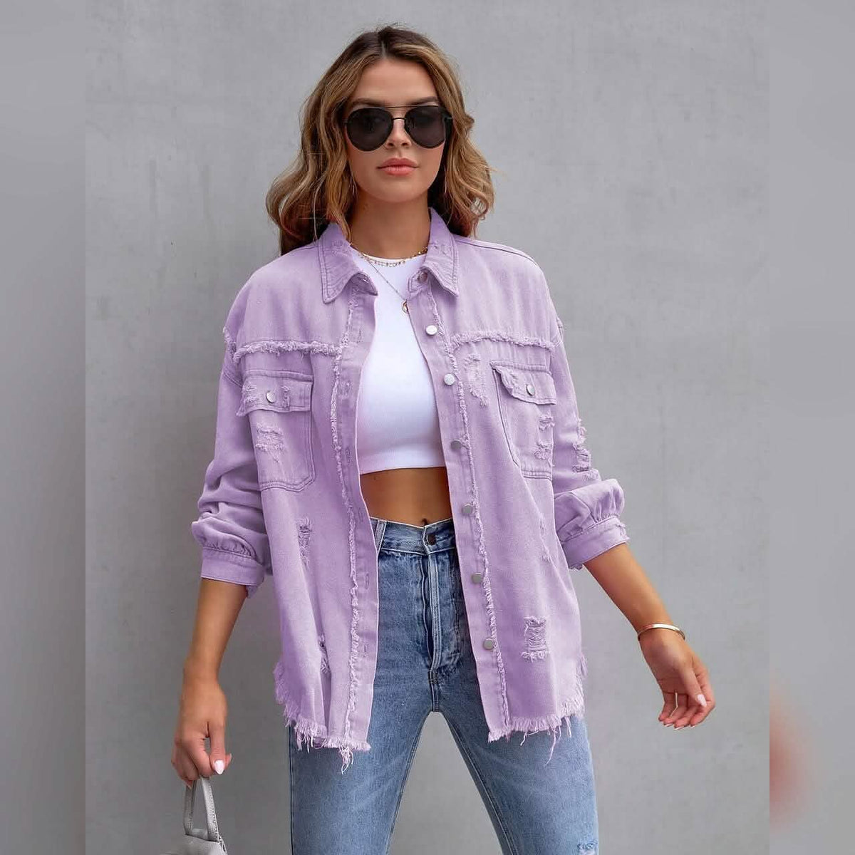 Women's Shacket Long Sleeve Denim - A-1 Thread Vault