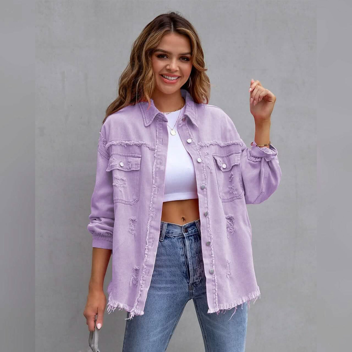 Women's Shacket Long Sleeve Denim - A-1 Thread Vault