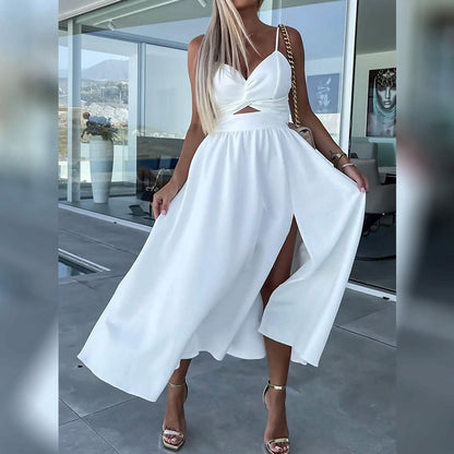 Women‚Äòs Split Cut Out Midi Dress - A-1 Thread Vault