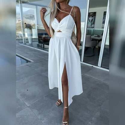 Women‚Äòs Split Cut Out Midi Dress - A-1 Thread Vault