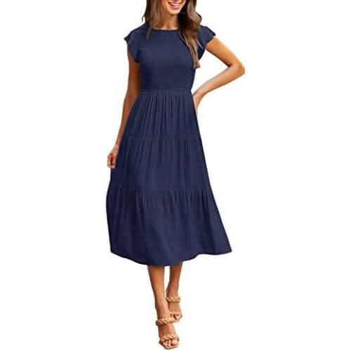 Women's Summer Casual Tiered A-Line Dress - A-1 Thread Vault