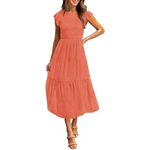 Women's Summer Casual Tiered A-Line Dress - A-1 Thread Vault