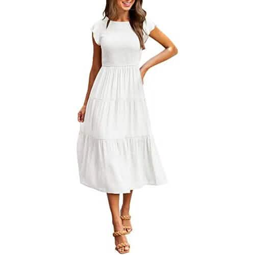 Women's Summer Casual Tiered A-Line Dress - A-1 Thread Vault