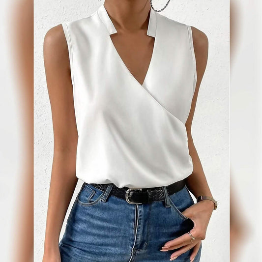 Women's Tank Top Plain Sleeveless V Neck - A-1 Thread Vault