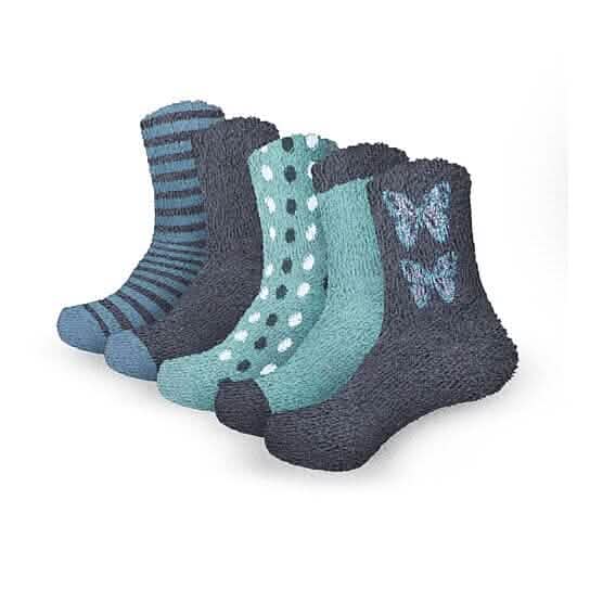 Women's Ultra-Plush Cozy Warm Fuzzy Fluffy Crew Socks - A-1 Thread Vault